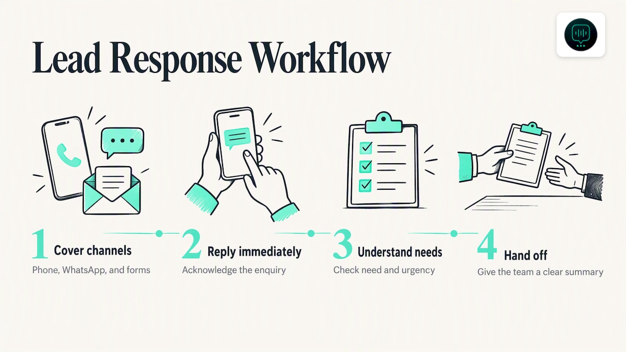 Our perspective: speed is a front desk problem, not a sales problem — overview diagram
