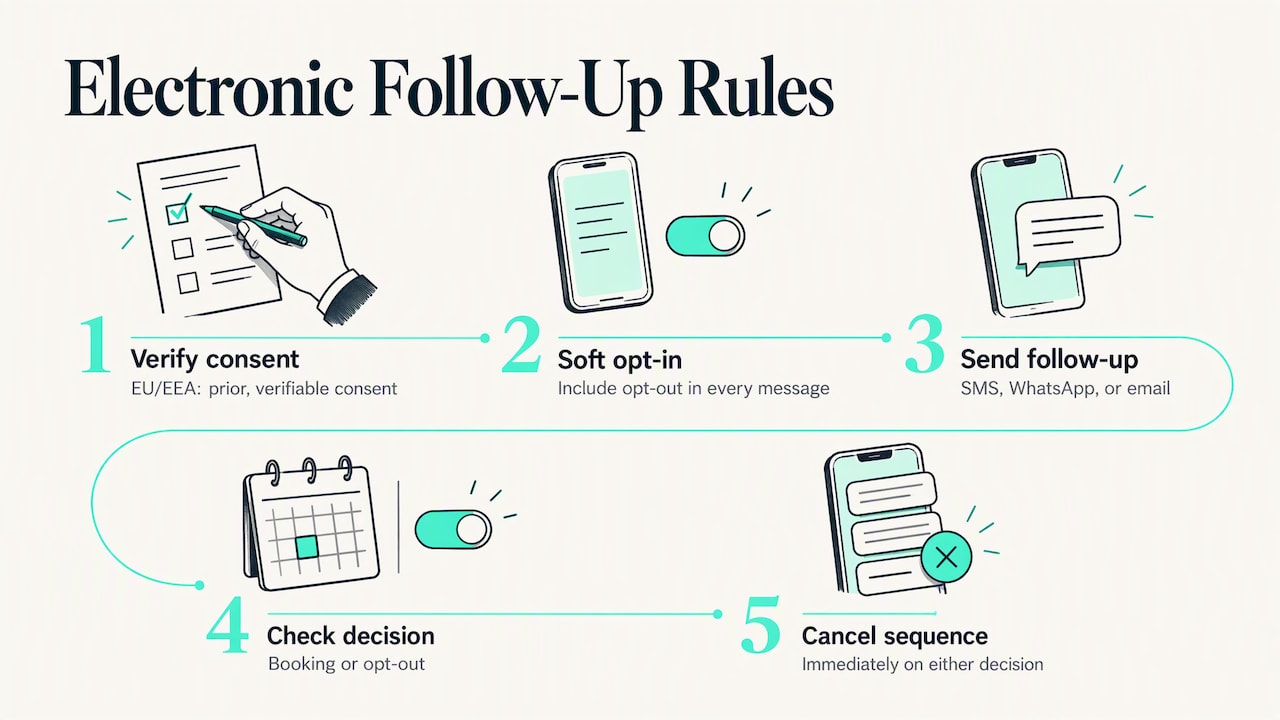 Consent gate and booking or opt-out exits