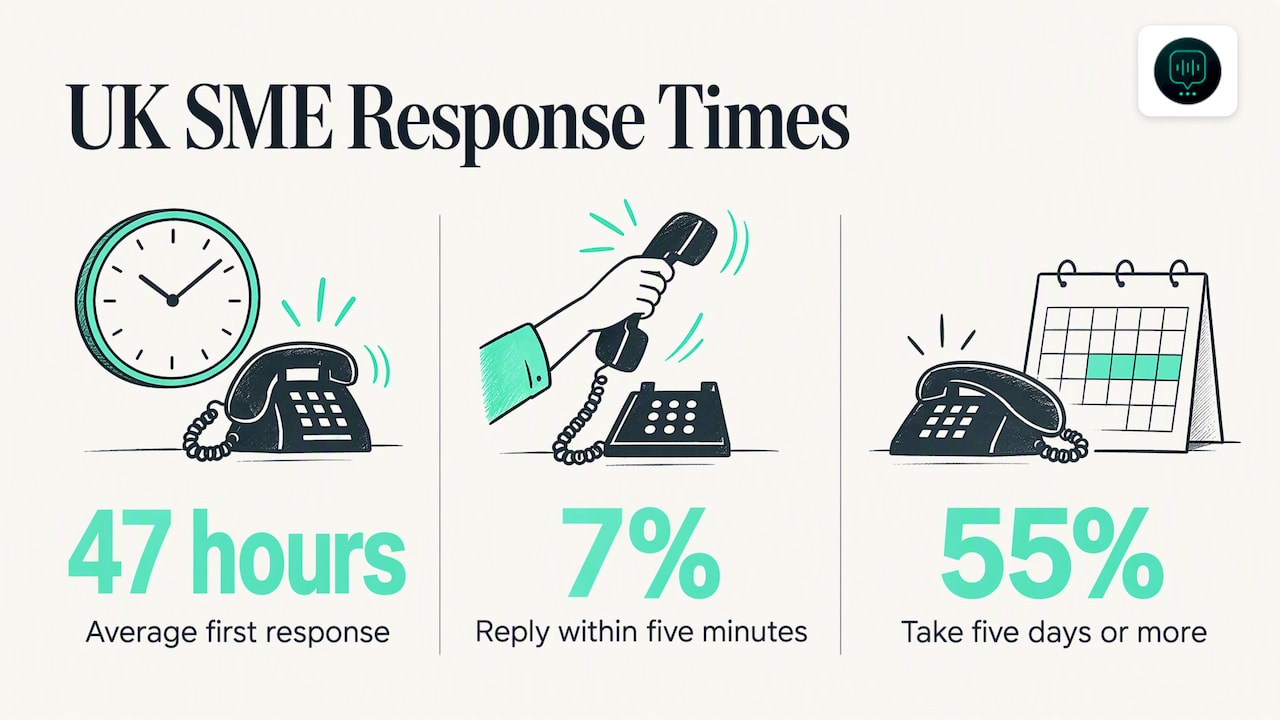 UK SME lead response time statistics